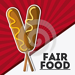 Fair food snack carnival icon