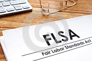 Fair labor standards act FLSA documents.