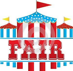 Fair Logo with Striped Tents