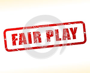 Fair play red text stamp