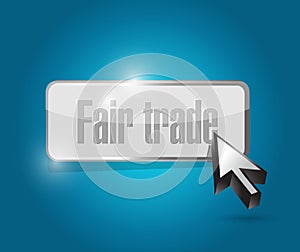 Fair trade button illustration design