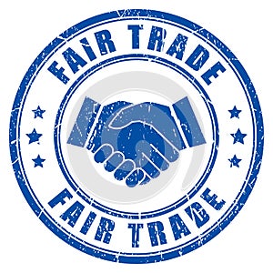 Fair trade ink vector imprint