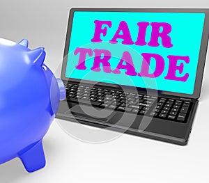 Fair Trade Laptop Means Fairtrade Ethical Shopping