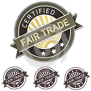 Fair trade product label sticker