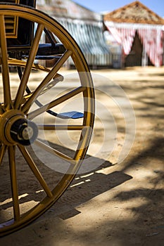 Fair of Utrera in Seville decoration and horses photo