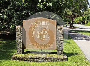 Fairchild Garden Sign