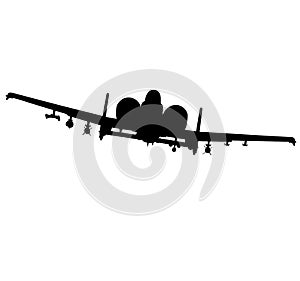 Fairchild Republic  A-10 Warthog Thunderbolt II military aircraft Close air support attack aircraft, attack flying. US air force m