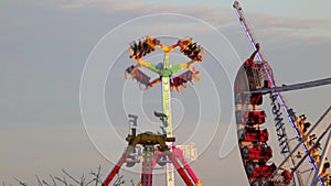 Fairground attractions at sunset (04)