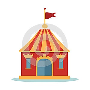 Fairground attractions vector illustration design elements