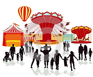 Fairground festival illustration