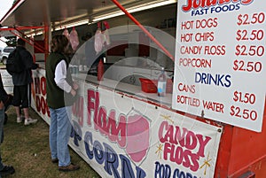 Fairground food stall