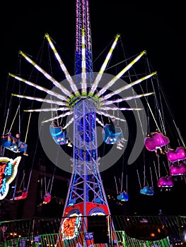 Fairground Ride at Edinburgh Christmas Fair Nov 11 2019