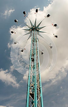 fairground ride funfair swing high