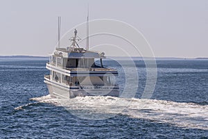 Whale Watcher cruise vessel heading into Buzzards Bay from Fairhaven