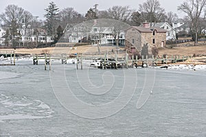 Fairhaven shoreline in winter