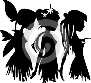 Fairies - high quality vector logo - vector illustration ideal for t-shirt graphic