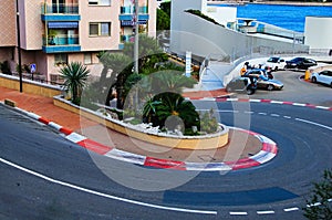 The Fairmont Hairpin or Loews Curve, a famous section of the Monaco Grand Prix and the slowest corner in Formula One