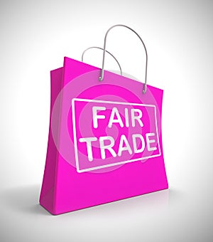 Fairtrade concept icon means equitable dealings with suppliers - 3d illustration