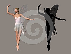 3D Rendered Fairy Woman With Wings