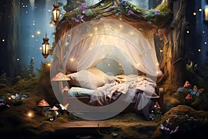 fairy bed magical fairytale world