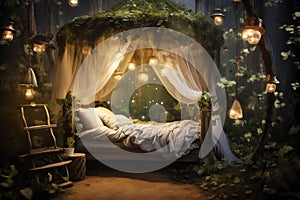 fairy bed magical fairytale world
