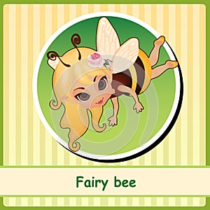 Fairy bee - hand-drawn illustration