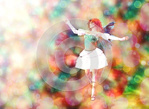 Fairy on Bokeh background