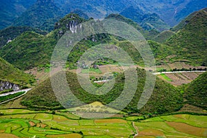 Fairy bosom is located in Tam Son town, Quan Ba District, Ha Giang Province, Vietnam. In September Colorful fields a unique landsc