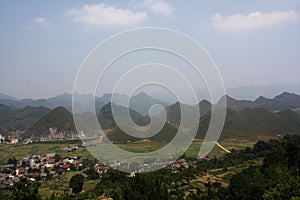 Fairy Bosom Mountains and Rice Paddy Terraces in Northern Vietnam