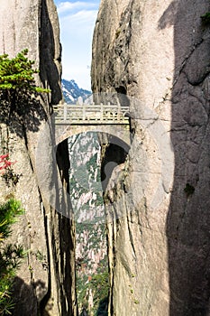 Fairy Bridge on Mt Huangshan Yellow Mountain, China