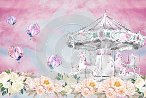 Fairy Carousel Illustration 