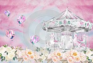 Fairy Carousel Illustration  photo