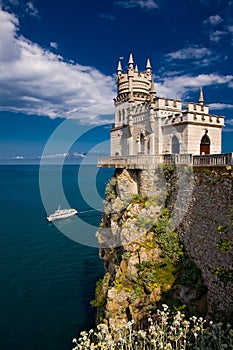 Fairy castle above the sea photo