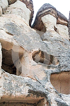 Fairy chimneys in Cappadocia , Goreme valley