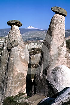 Fairy chimneys in Cappadocia, Turkey