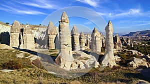 Fairy chimneys in Cappadocia, Turkey