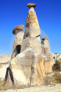 Fairy chimneys in Cappadocia, Turkey