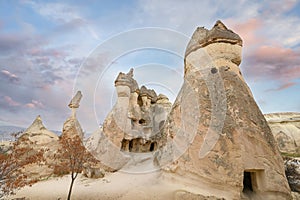 Fairy chimneys in Goreme, Cappadocia, Turkey.