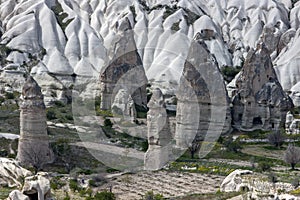 Fairy chimneys at Goreme in Turkey.