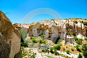 Fairy Chimneys or Hoodoos or Peri Bacalari in Goreme Cappadocia Turkey