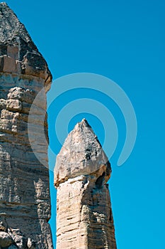 Fairy Chimneys or Peri Bacalari in Cappadocia Turkey