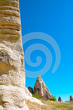 Fairy Chimneys or Peri Bacalari in Cappadocia Turkey