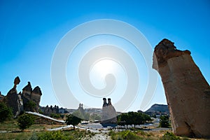 Fairy Chimneys or Peri Bacalari in Pasabagi Open Air Muesum in Cappadocia