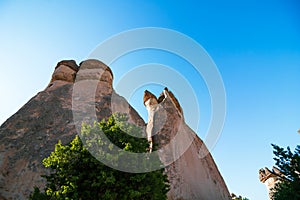 Fairy Chimneys or Peri Bacalari in Pasabagi Open Air Museum in Cappadocia