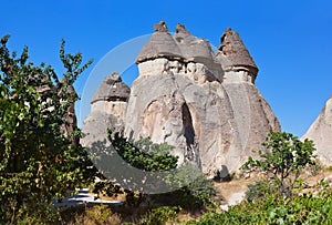 Fairy chimneys (rock formations) at Cappadocia Turkey