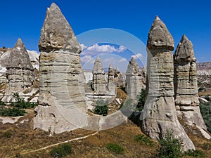 Fairy chimneys in Turkey`s Cappadocia region