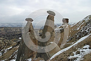 Fairy chimneys in Urgup, Cappadocia