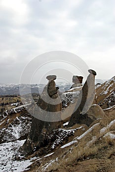 Fairy chimneys in Urgup, Cappadocia