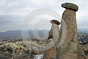 Fairy chimneys in Urgup, Cappadocia