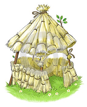 Fairy house from Three Little Pigs fairy tale